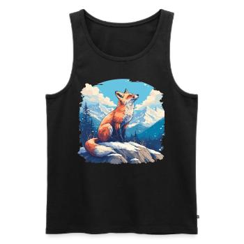 Renards Renard - Débardeur bio Premium Homme - noir - Devant - AI Model Male 178 light (178cm)