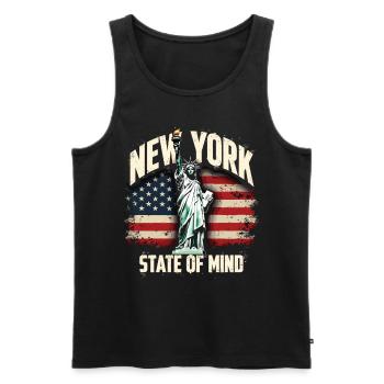 New York State of Mind Statue of Liberty Nyc - Men's Premium Organic Tank Top - black - Front - Michal (187cm)