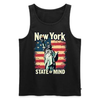 New York State of Mind Statue of Liberty Nyc - Men's Premium Organic Tank Top - black - Front - Michal (187cm)