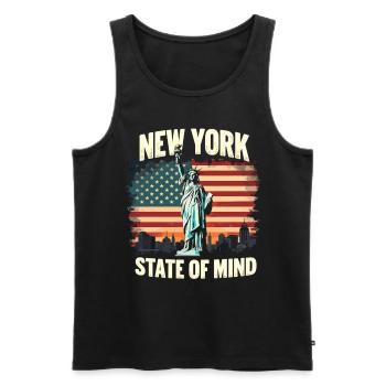 New York State of Mind Statue of Liberty Nyc - Men's Premium Organic Tank Top - black - Front - Michal (187cm)
