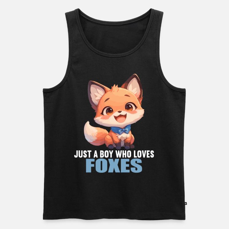 Füchse Fuchs - Männer Premium Bio Tank Top - Schwarz