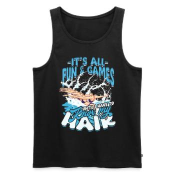 Synchronschwimmen Synchro Schwimmer - Männer Premium Bio Tank Top - Schwarz - Vorne - AI Model Male 178 light (178cm)