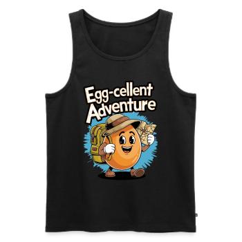 Lustiges Ei Wanderung Wandern Ausgezeichnet - Männer Premium Bio Tank Top - Schwarz - Vorne - AI Model Male 178 light (178cm)