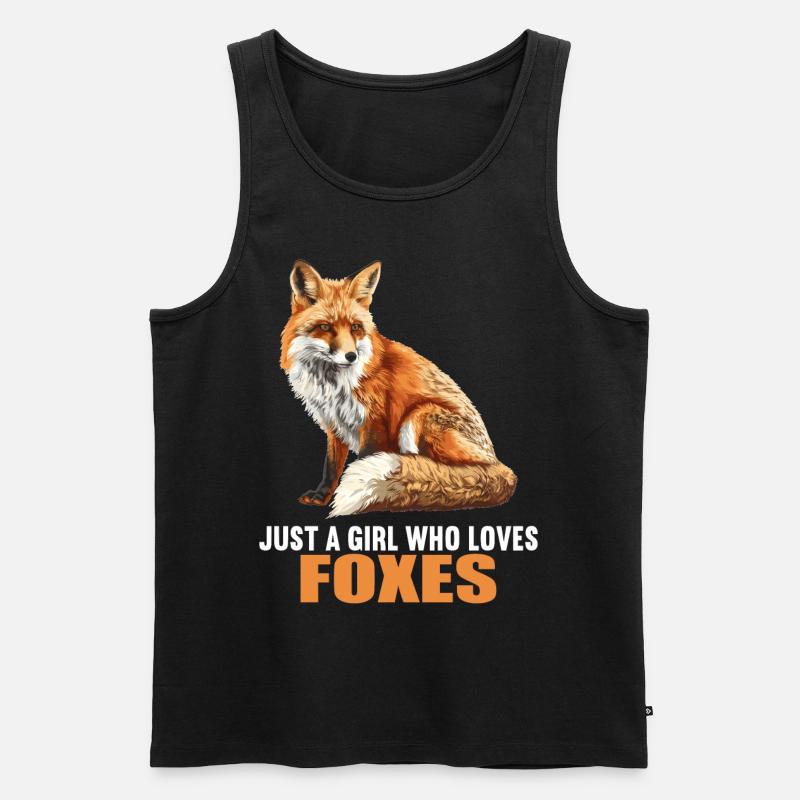 Füchse Fuchs - Männer Premium Bio Tank Top - Schwarz