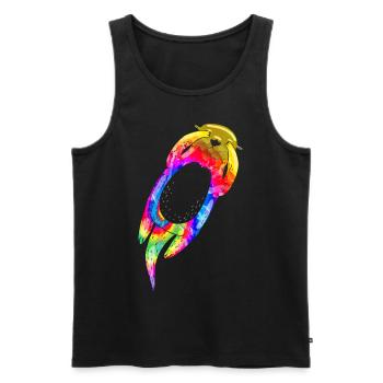 Otter Tie Dye - Männer Premium Bio Tank Top - Schwarz - Vorne - AI Model Male 178 light (178cm)