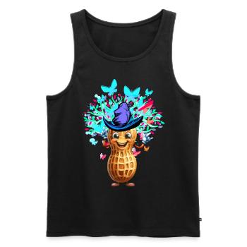 Spring Magic Peanut Peanuts Natural Insects - Men's Premium Organic Tank Top - black - Front - AI Model Male 178 light (178cm)