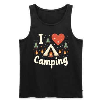 I Love Camping Camping Camper Camping Outdoor - Männer Premium Bio Tank Top - Schwarz - Vorne - Michal (187cm)