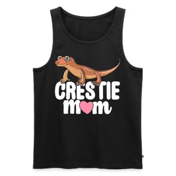 Crestie Mom Crested Gecko Lizard - Men's Premium Organic Tank Top - black - Front - AI Model Male 178 light (178cm)
