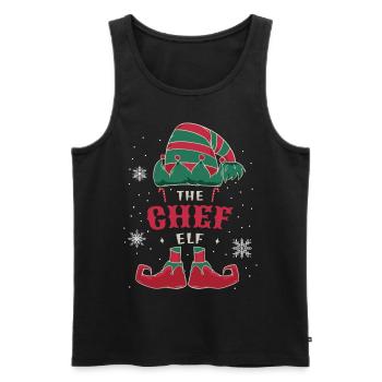 Elf Christmas Outfit Family Christmas - Men's Premium Organic Tank Top - black - Front - Michal (187cm)