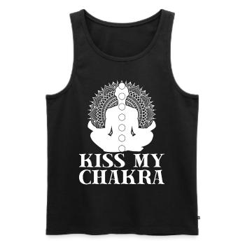 Pilates Enthusiasts Kiss My Chakra Pilates - Männer Premium Bio Tank Top - Schwarz - Vorne - Michal (187cm)