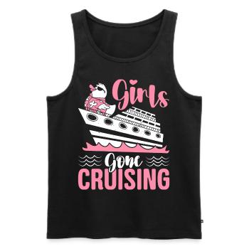Girls Gone Cruising Cruise Holiday Cruise - Men's Premium Organic Tank Top - black - Front - Michal (187cm)