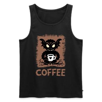 Niedliche Voodoo-Puppe Kaffee-Liebhaber - Männer Premium Bio Tank Top - Schwarz - Vorne - Michal (187cm)