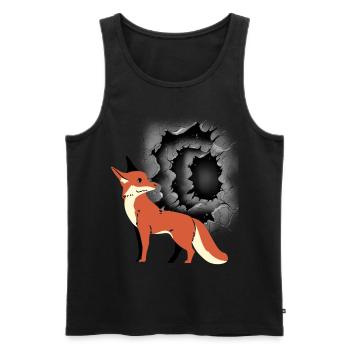 Fairy tale fox foxes vixen fairy tale character children - Men's Premium Organic Tank Top - black - Front - AI Model Male 178 light (178cm)