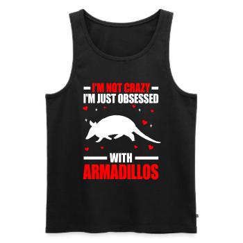 Armadillo Not Crazy Armadillo Armadillo - Men's Premium Organic Tank Top - black - Front - Michal (187cm)