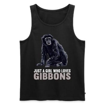 Gibbons Gibbon - Männer Premium Bio Tank Top - Schwarz - Vorne - AI Model Male 178 light (178cm)