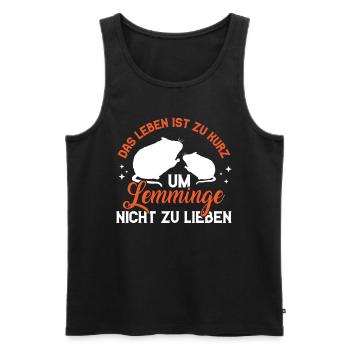 Lemming Don't Love Vole Lemming - Men's Premium Organic Tank Top - black - Front - Michal (187cm)