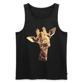 Giraffen Giraffe - Männer Premium Bio Tank Top - Schwarz - Vorne - Michal (187cm)