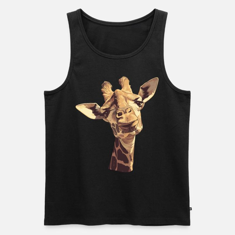 Giraffen Giraffe - Männer Premium Bio Tank Top - Schwarz