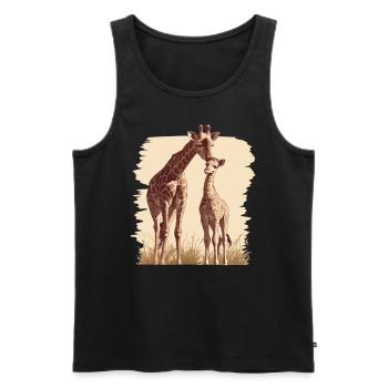 Giraffen Giraffe - Männer Premium Bio Tank Top - Schwarz - Vorne - Michal (187cm)
