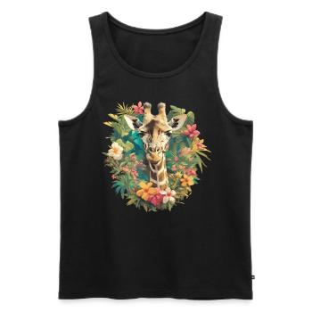 Giraffen Giraffe - Männer Premium Bio Tank Top - Schwarz - Vorne - Michal (187cm)