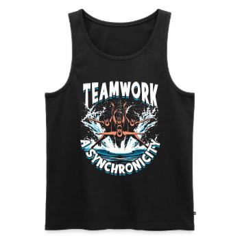 Synchronschwimmen Synchro Schwimmer - Männer Premium Bio Tank Top - Schwarz - Vorne - AI Model Male 178 light (178cm)