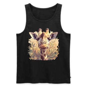 Giraffen Giraffe - Männer Premium Bio Tank Top - Schwarz - Vorne - Michal (187cm)