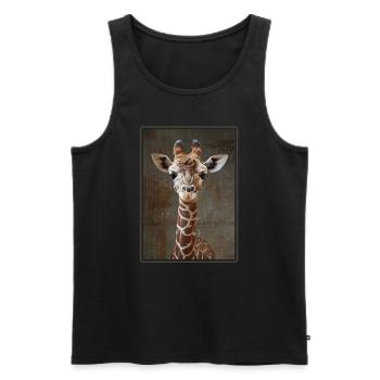 Giraffen Giraffe - Männer Premium Bio Tank Top - Schwarz - Vorne - Michal (187cm)