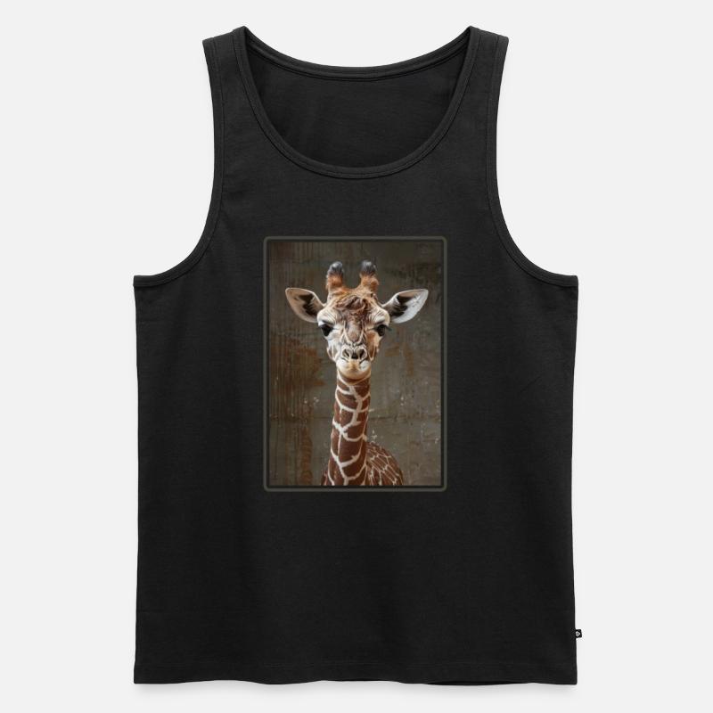 Giraffen Giraffe - Männer Premium Bio Tank Top - Schwarz