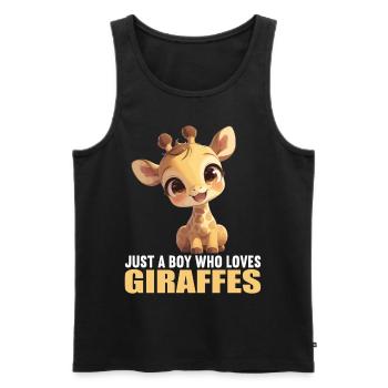 Giraffen Giraffe - Männer Premium Bio Tank Top - Schwarz - Vorne - Michal (187cm)