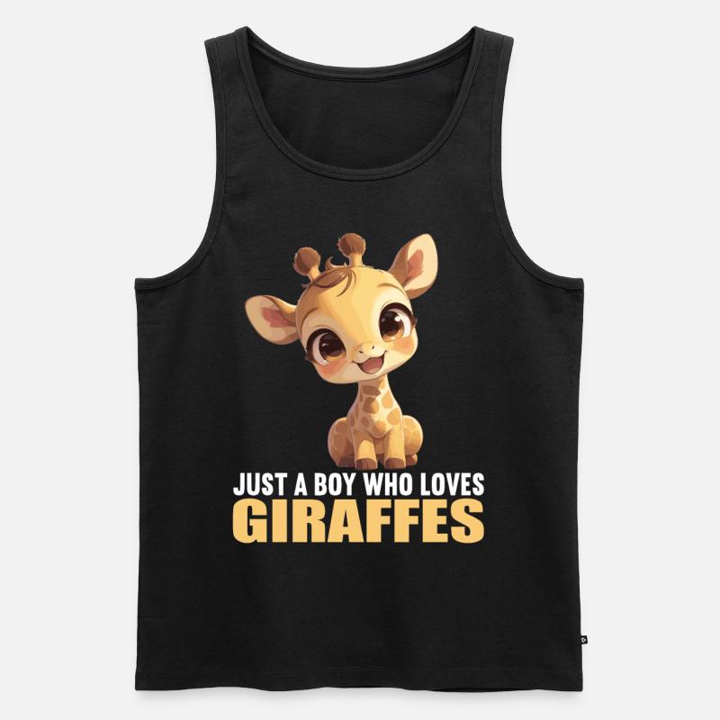 Giraffen Giraffe - Männer Premium Bio Tank Top - Schwarz