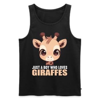 Giraffen Giraffe - Männer Premium Bio Tank Top - Schwarz - Vorne - Michal (187cm)