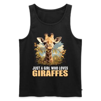 Giraffen Giraffe - Männer Premium Bio Tank Top - Schwarz - Vorne - Michal (187cm)