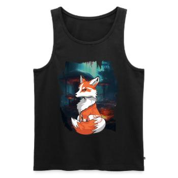 Fox Foxes Forest Fairy Tale Fairy Tale Character Child - Men's Premium Organic Tank Top - black - Front - AI Model Male 178 light (178cm)