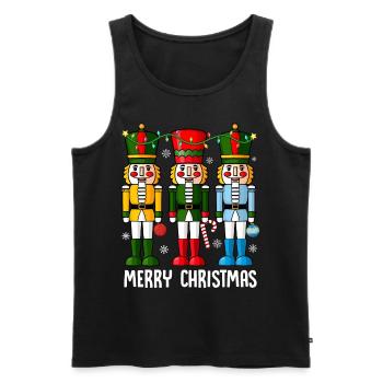 Merry Christmas - Männer Premium Bio Tank Top - Schwarz - Vorne - Michal (187cm)