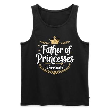 Father of Princesses Stolzer Mädchen Papa Vater - Männer Premium Bio Tank Top - Schwarz - Vorne - Michal (187cm)