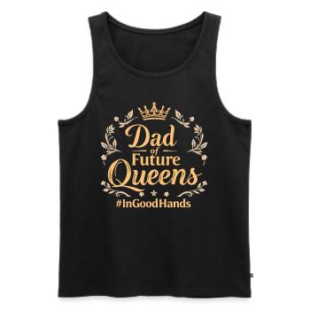 Dad of Future Queens #Ingoodhands Girl Dad - Men's Premium Organic Tank Top - black - Front - Michal (187cm)