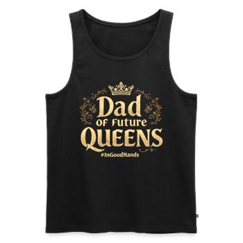 Dad of Future Queens #Ingoodhands Girl Dad - Men's Premium Organic Tank Top - black - Front - Michal (187cm)