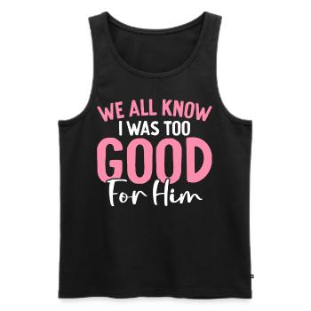 Funny divorce divorce party celebration was too good - Men's Premium Organic Tank Top - black - Front - Michal (187cm)