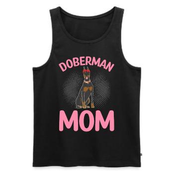 Dobermann Mama Dobermann Halstuch - Männer Premium Bio Tank Top - Schwarz - Vorne - Michal (187cm)