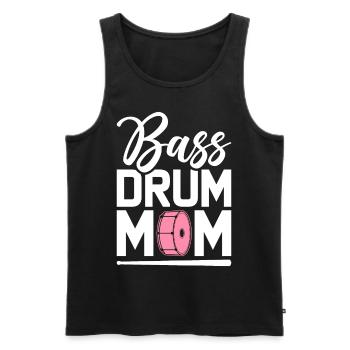 Grosse Caisse Maman Schlagzeuger Batteur Maman Batterie - Débardeur bio Premium Homme - noir - Devant - AI Model Male 178 light (178cm)