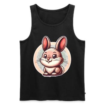 Rabbit Rabbit - Men's Premium Organic Tank Top - black - Front - AI Model Male 178 light (178cm)
