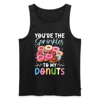 You're The Sprinkles To My Donuts für einen - Männer Premium Bio Tank Top - Schwarz - Vorne - Michal (187cm)