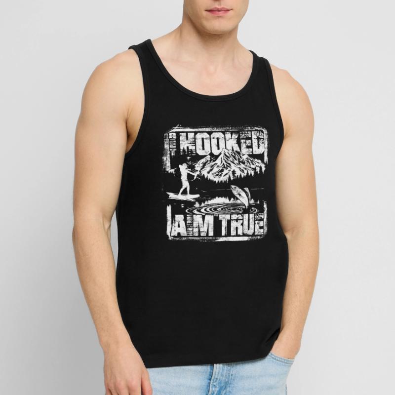 Bogenfischer Bogenfischen Get Hooked Aim True Männer Premium Bio Tank Top