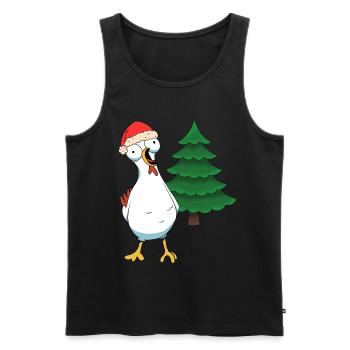 Santa Huhn Hühner Weihnachtsmann Hühnerstall - Männer Premium Bio Tank Top - Schwarz - Vorne - Michal (187cm)