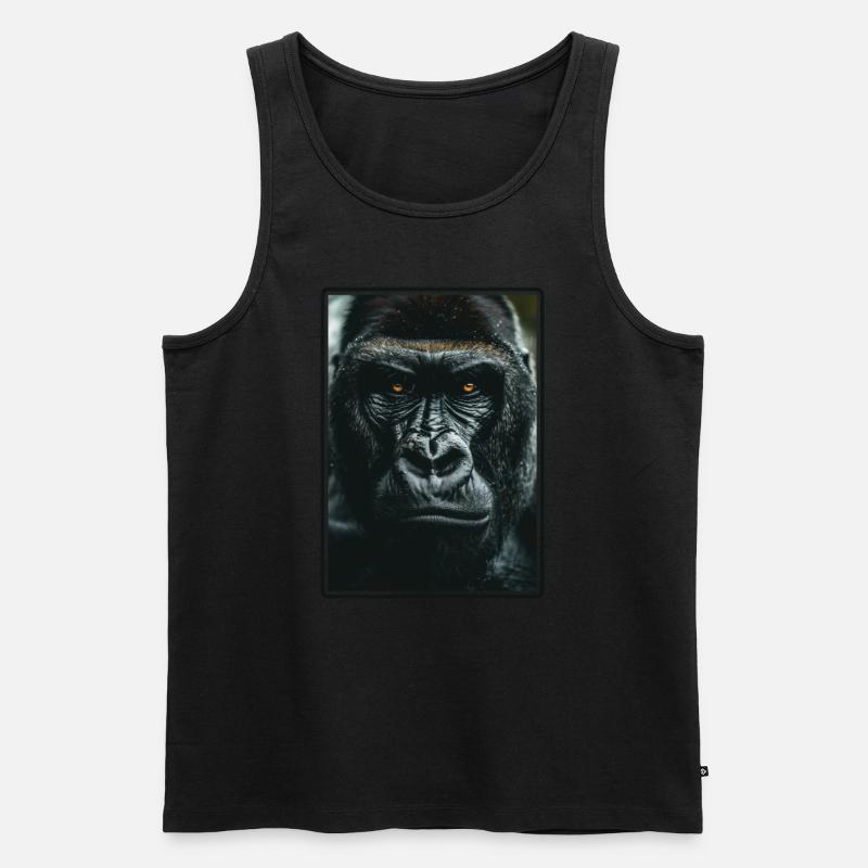 Gorillas Gorilla - Männer Premium Bio Tank Top - Schwarz