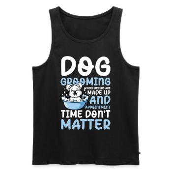 Dog Grooming Where Breeds Are Made Up für einen - Männer Premium Bio Tank Top - Schwarz - Vorne - Michal (187cm)