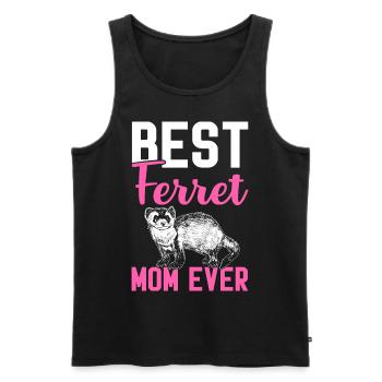 Best ferret mom of all time pet owner - Men's Premium Organic Tank Top - black - Front - AI Model Male 178 light (178cm)