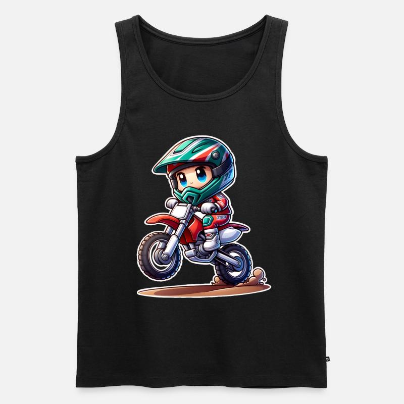 Motocross - Männer Premium Bio Tank Top - Schwarz