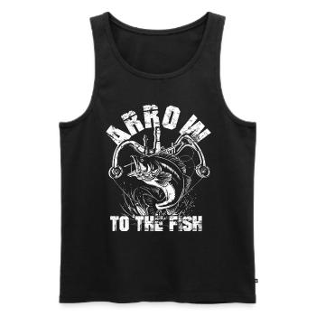 Bogenfischer Bogenfischen Arrow To The Fish - Männer Premium Bio Tank Top - Schwarz - Vorne - AI Model Male 178 light (178cm)