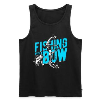 Bogenfischer Bogenfischen Bogenangeln - Männer Premium Bio Tank Top - Schwarz - Vorne - AI Model Male 178 light (178cm)